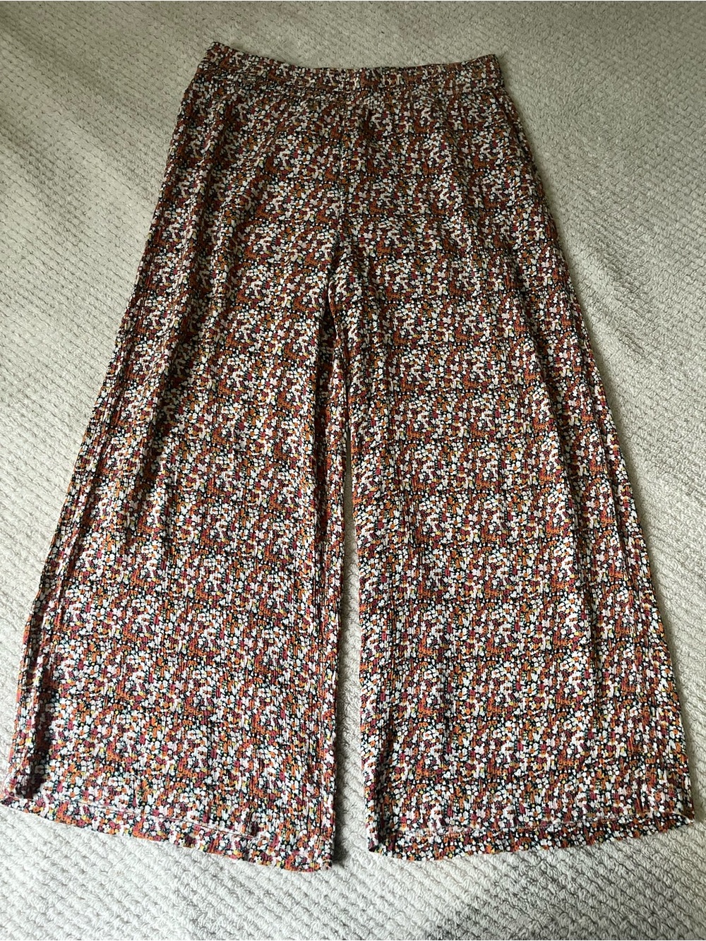 ICHI Womens Wide-Leg flowy Floral garden fall viscose light airy Pants